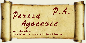 Periša Agočević vizit kartica